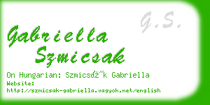 gabriella szmicsak business card